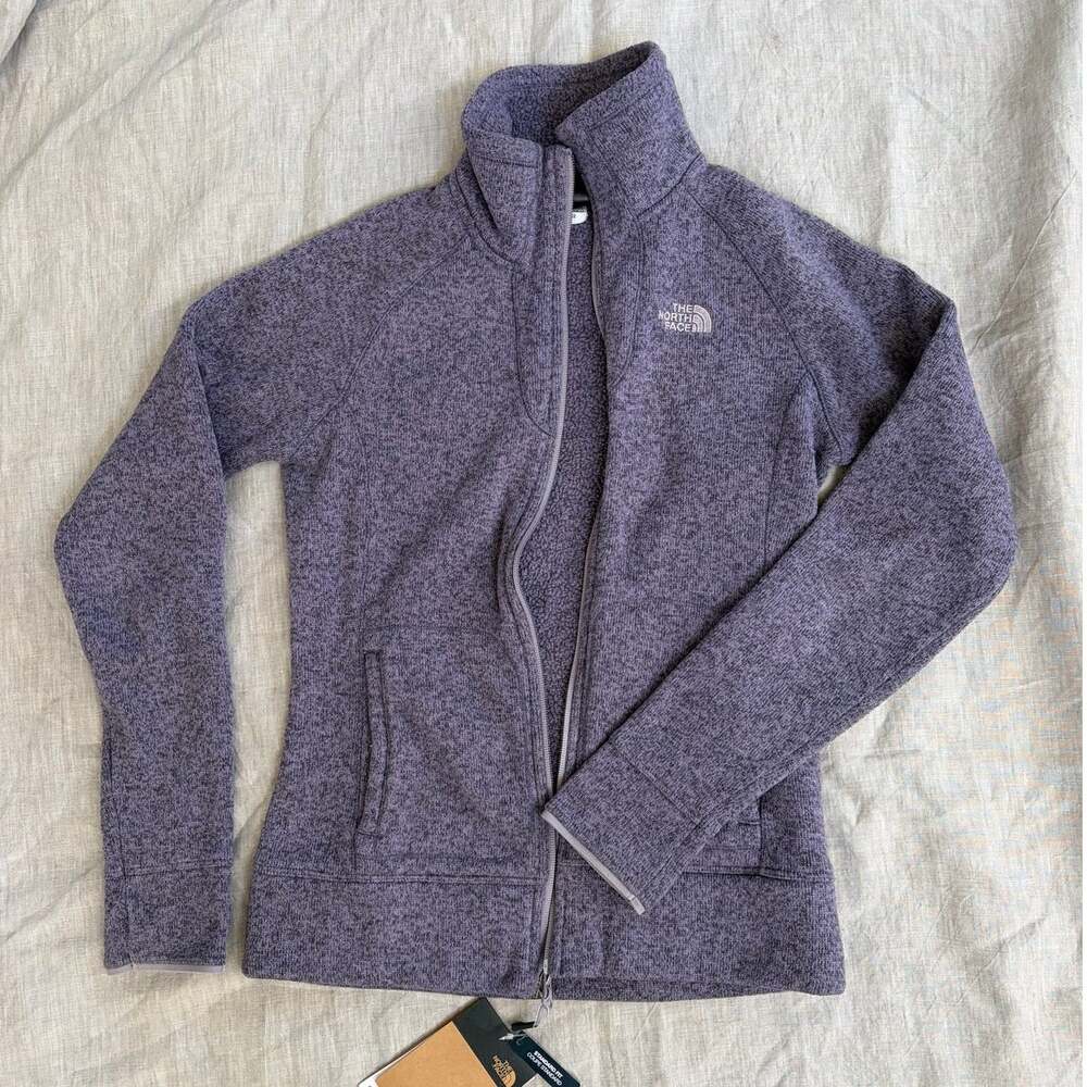 The North Face Women’s XS Purple Heather Sweater Fleece Full Zip Jacket